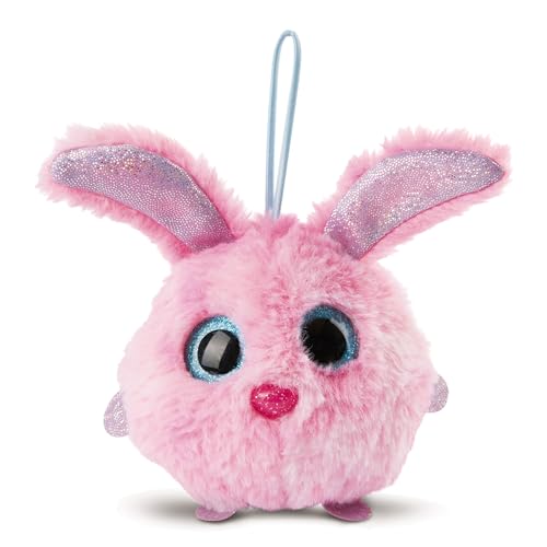 NICI- Conejito Colgante c/Banda elástica NICIdoos Ballbies, Conejo 9cm, Color Azul, 9 cm (46879)