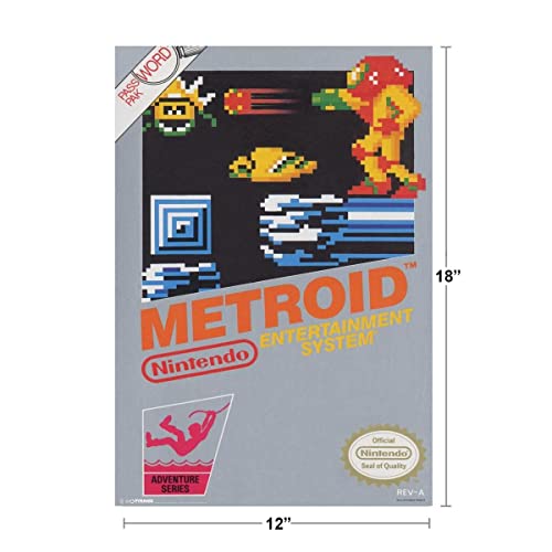 Pyramid America Metroid Nintendo Science Fiction Action Adventure Video Game Samus Aran Box Cool Wall Decor Art Print Poster 12X18 #TOP2
