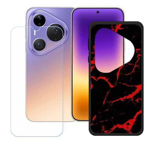 CongJiaLingXi�P�[�X �K�p���� Huawei Pura 90 Pro Max (6.9") + �����K���X�X�N���[���ی�t�B���� �A���ȃ\�t�g�V���R���P�[�X�ی�TPU�J�o�[�̃P�[�X�J�o�[ - WZ12