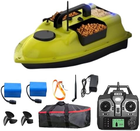 SINJEE Bait Boat, GPS RC Bait Boat with 500m/546yards Remote Control, 4.4lbs Load Capacity, Dual Battery & Motor System for Long-Range Bait Deployment, Ideal for Fishing Enthusiasts