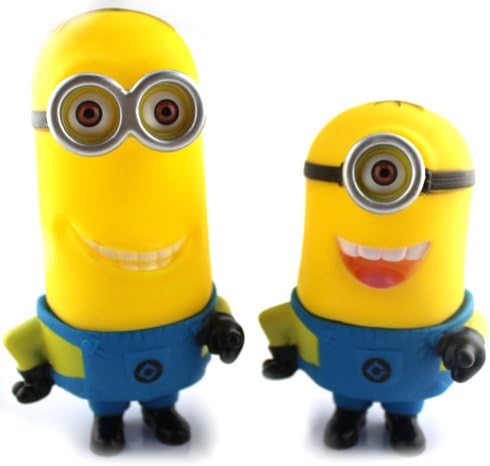 Tanboo 2 Pcs Set Despicable Me Piggy Bank,Fashion Decor and Gift Coin Box,with Annagle Necklace and Tanboo Card