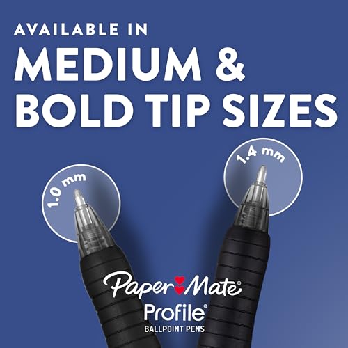 Paper Mate Profile Retractable Ballpoint Pens, Bold Point (1.4mm), Black, 144 Count, Pack of 12 by Paper Mate - Image 7