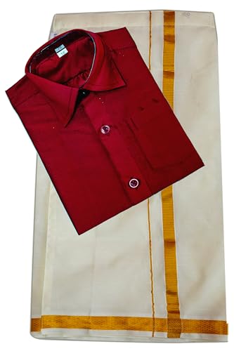 Image of Boys Traditional 12 Colours lining Dhotis & Shirts