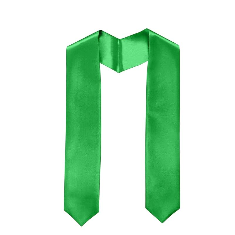 Genérico Estola de Graduación Infantil de Satén Negro, Suave y Resistente, Perfecta para Ceremonias de Fin de Curso y Fotografías