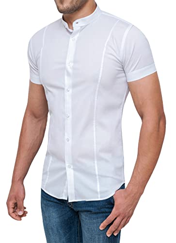 Chemise homme slim fit à manches courtes pour éviter la chaleur tout en restant élégant - 2