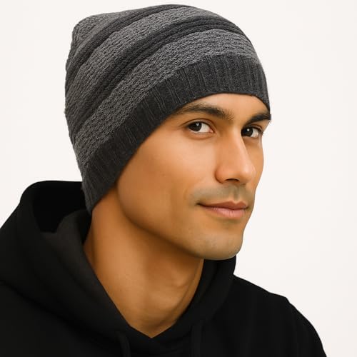 Image of TEKCOOL Beanie Cap for Men Woolen Winter Cap for Men Woolen Cap for Women in Winter for Thermal Wear Stylish Soft Winter Caps for Boys & Girls for Warm Wear Head Winter Cap Woollen Garam Topaa