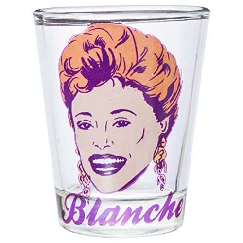 Image of Silver Buffalo Golden Girls Featuring Dorothy, Rose, Blanche, and Sophia 4 Pack Mini Glass Set, 1.5 Ounces