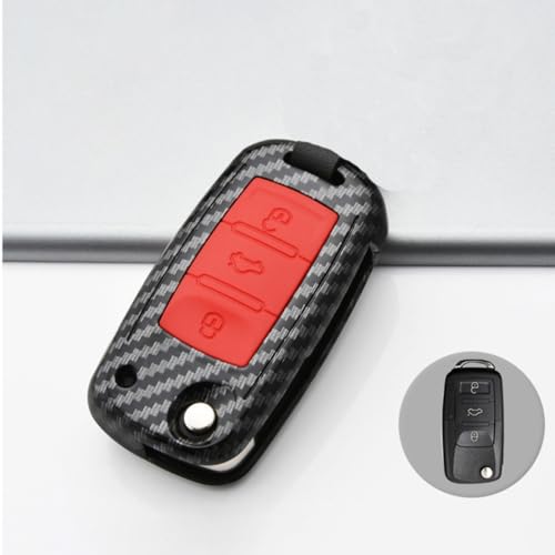 Coque de clé carbone pour Seat Ibiza et VW Golf étui premium au design sport