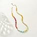 Badu Gemstone Beaded Necklace for Women Colorful Natural Stone Beach Rainbow Necklace Jewelry Gift