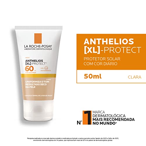La Roche-Posay, Protetor Solar Facial Anthelios XL-Protect, Cor Clara, FPS60, Rápida Absorção, Textu