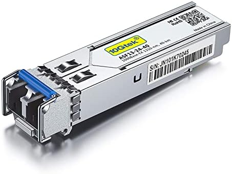 1.25G SFP Transceiver 1000Base-EX, 1310nm SMF, up to 40 km, for Cisco GLC-EX-SMD, Ubiquiti UniFi, Mikrotik, D-Link, Supermicro, Netgear, TP-Link, Broadcom, Linksys and More.