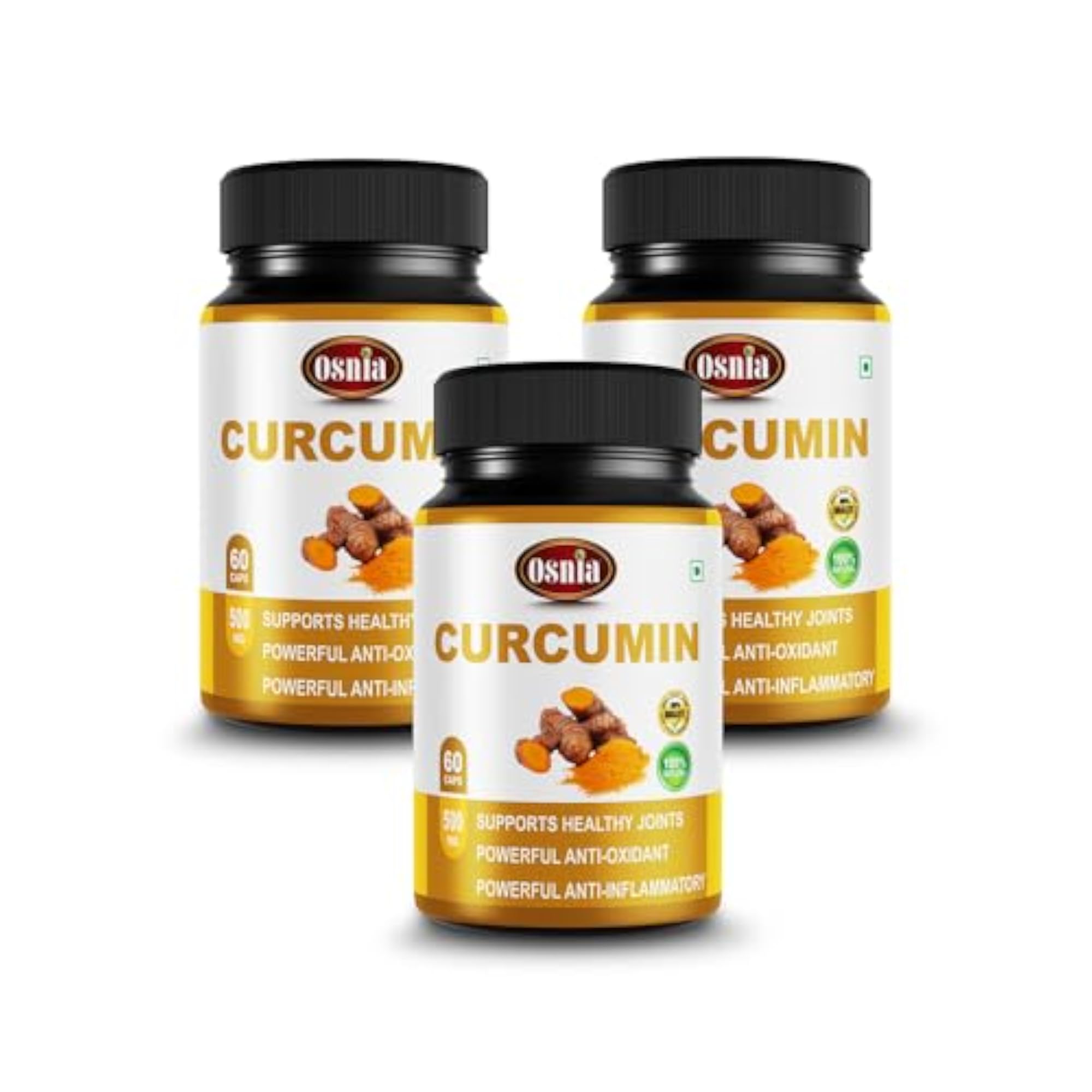Osnia Curcumin Extract Capsules, 500 MG, 60 Count