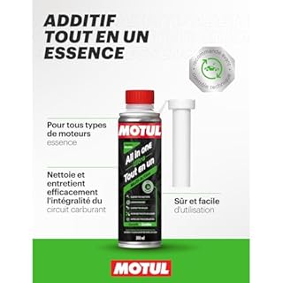 Motul - Additif Tout En Un Multi-Action Essence - Nettoyant Injecteur et Carburateur Curatif - Réduction Consommation et Émissions - Idéal Avant Contrôle Technique - All In One Ultra Gasoline - 300 ml