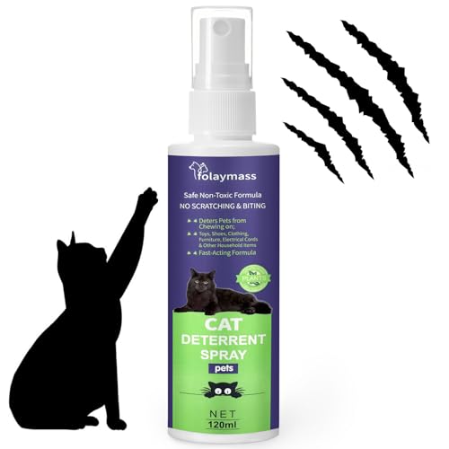 folaymass Cat Deterrent Spray, Cat Repellent Spray, Anti Scratch Furniture Protector Spray, No Chew Spray for Dogs & Cats