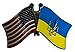 Wholesale Pack of 3 USA American & Ukraine Trident Wavy Flag Motorcycle Hat Cap lapel Pin