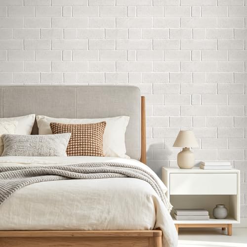 Papier peint brique blanche ICOOP 44,5x701 cm adhésif repositionnable pour cuisine et salle de bain - 4