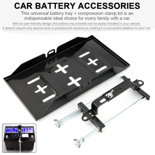 image for AQEENURA Battery Hold Down Tray Kit, Universal Battery Tray Holder, Ad