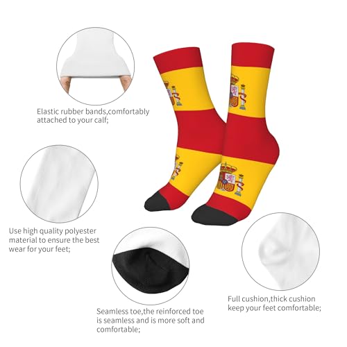 Spanish flag A Pair Junior Athletic Short Tube Socks Children Calf Tube Socks Short Stockings3