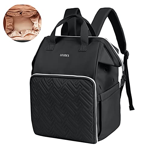 Knitting Bag Backpack,Leudes Yarn Storage Organizer Large Crochet Bag Tote Mother's Day Gift Yarn Holder Case For Carrying Projects, Knitting Needles, Crochet Hooks And Other Accessories (Black) #TOP1