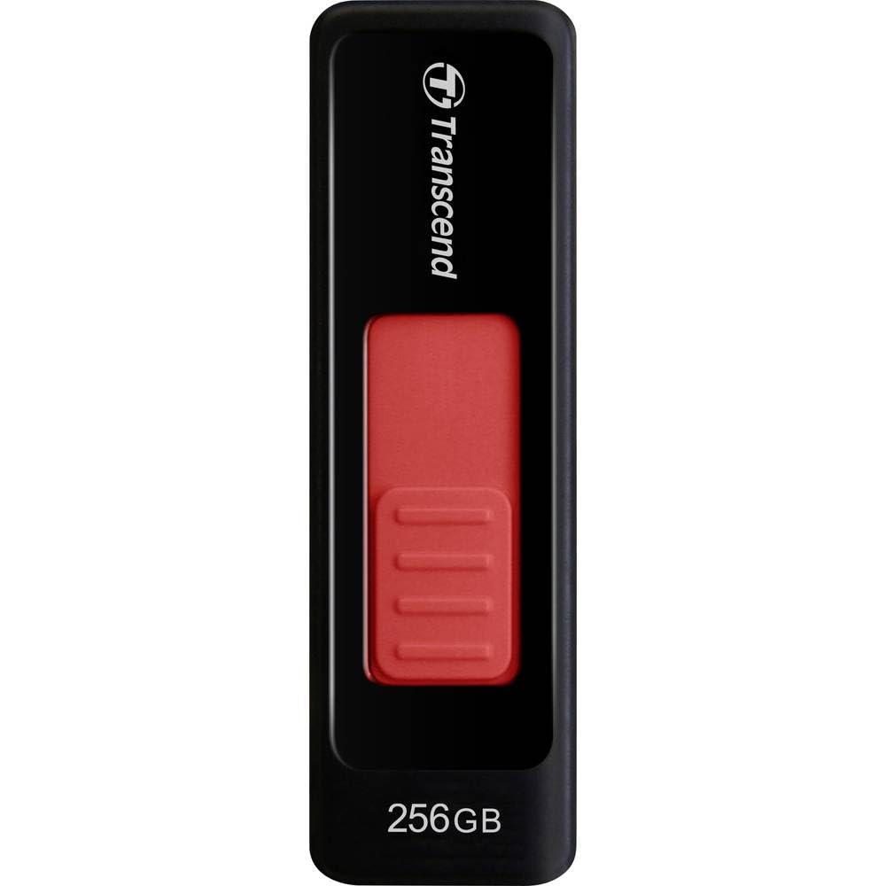 Transcend TS256GJF760 - Memoria USB (256 GB, USB 3.2 Gen 1), Color Negro y Rojo