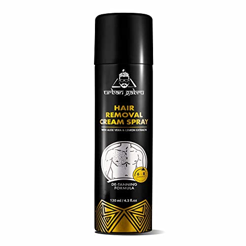 Image of Urbangabru Hair Removal cream Spray For Men | Painless Body Hair Removal spray For Chest, Back, Legs & Under Arms (130 ML, Aloe Vera)