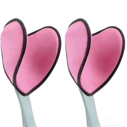 Polster für Gehstützen & Krücken - Universal Gehhilfe Zubehör aus weichem Samt gegen Reibung & Druck - Unterarmgehstützen Pads Set für Ellenbogen & Handgriff (Rosa, 2er-Set (Unterarm-Pads))