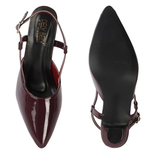 DELY BELY STEP INTO LUXURY maroon leather heels – image 5