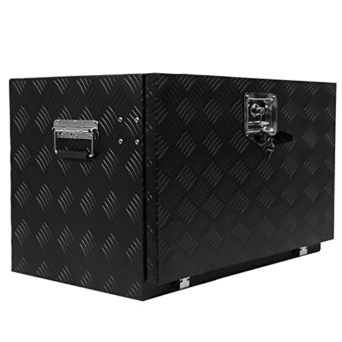 Merxeng 30 Inch Heavy Duty Aluminum Diamond Plate Tool Box Chest Box Pick Up Truck Bed Rv Trailer Toolbox Underbody Box Storage Lockable Organizer With Side Handle And Lock Keys #TOP2
