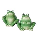 niedliche Keramik Frösche 2er Set sortiert 7x5,5x6,5cm