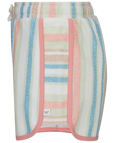 Image of Roxy Girls' French Terry Elastic Waist Shorts, Drawstring Closure, Soft & Comfortable Fit