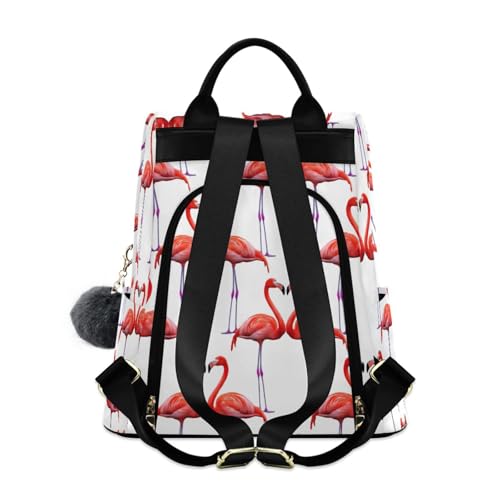 Flamants roses cœurs blancs parure de lit de luxe en satin de coton - 2