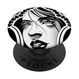 Princesse Pretty Girl Queen Blackwork Neo-Trad Tattoo Flash PopSockets PopGrip Adhésif