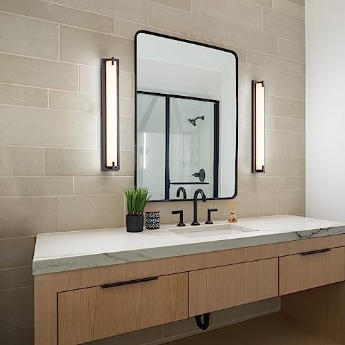 Image of LED Vanity Light Bar, 29.75 in. Dimmable Bathroom Light Fixture Over Mirror, 24W Bathroom Wall Sconce Vanity Lighting, Oil Rubbed Bronze Bath Wall Lamp, Warm White 3000K, ETL Listed