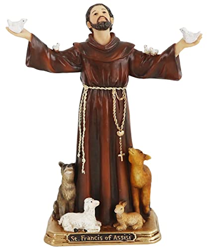 Estatua de San Francisco de Asís 8 pulgadas miniatura 2