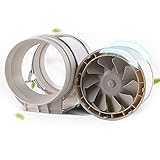 Duoruameng Rohrventilator 200mm, Abluftventilator 2600 U/min Leise Kanalventilator Energiesparend...