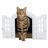 Hohe Ästhetik: Genießen Sie ein unvergleichliches Maß an Eleganz mit unserer Katzenklappe für Außentüren. Die klassische Oberfläche und das passende Design der Fensterverkleidung sorgen für ein sauberes und gepflegtes Aussehen, das sowohl für moderne als auch für traditionelle Innenräume geeignet ist. Verleihen Sie Ihrer Heimdekoration mit dieser perfekten und eleganten Ergänzung einen Hauch von Raffinesse.