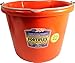 Fortiflex Flat Back Feed Bucket for Horses, 20-Quart, Red