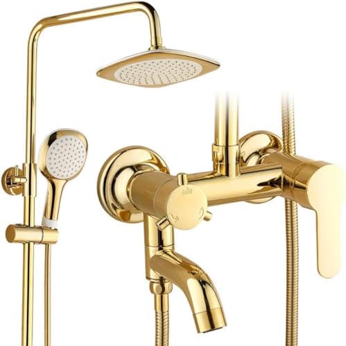 Ensemble complet de robinetterie douche et baignoire mural noir - 2