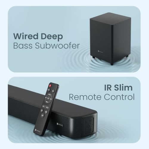 Image of Portronics 150W Pure Sound Pro X2 5.1 Channel Home Theatre with Deep Base Wired Subwoofer, Dual Satellite Speakers, Bluetooth 5.3, HDMI ARC, Optical, USB, AUX, Multiple EQ Modes, Remote (Black)
