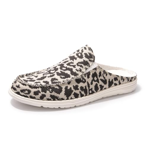 Image of Colgo Womens Mules Shoes, Comfortable Slip on Canvas Shoes for Women
