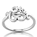 Chuvora 925 Sterling Silver Calligraphy Style Yoga, Aum, Om, Ohm, Sanskrit Ring, Size 7