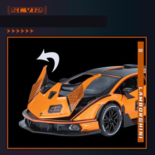 Image of Lamborghini Diecast Model Car Toy - 1:32 Scale Premium Sports Car | Pull Back Action | Openable Doors & Hood | Alloy Metal Body | Luxury Collectible Gift for Kids & Adults [Colors as Per Stock]