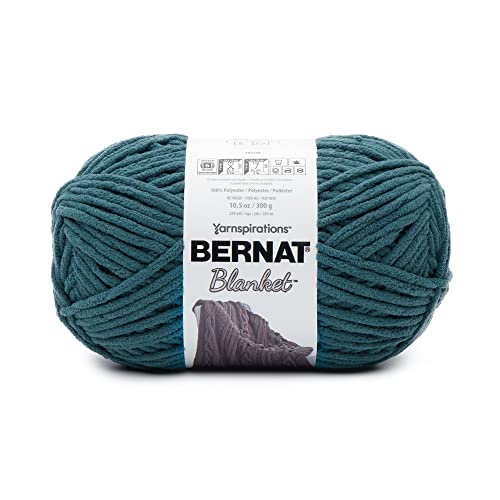 Image of Bernat Blanket Dark Teal Yarn - 2 Pack of 10.5oz /300g - Polyester - 6 Super Bulky - 220 Yards - Knitting /Crochet