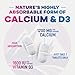 Calcium 1200 mg with Vitamin D3 - Bone Health Supplement, Vitamin D & Calcium Supplements for Women & Men - Bone Strength, Teeth & Immune Support, Nature's Calcium Pills, Bottled in USA - 180 Tablets