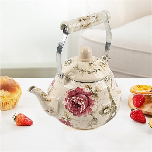 Théière florale moderne 1,5 L bouilloire classique design cuisine