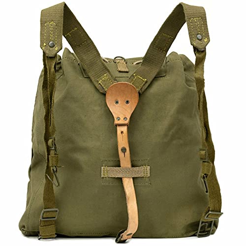 Original Czech Army Vintage Backpack With Y Straps Suspenders M60 Canvas Daypack Rucksack Retro Hiking Buschraft #TOP4