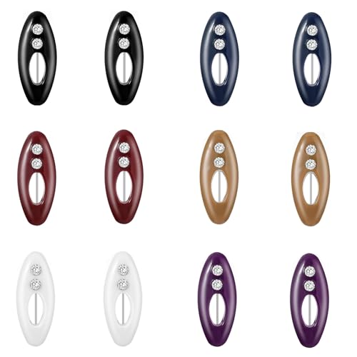 HRXMS 12 Pcs Cute Hijab Pins for Women - Non-Slip Rustproof Colorful Plastic Scarf Clips for Muslim Girls Hijabs Shawls & Pashminas - Safety Pins Hijab Accessories