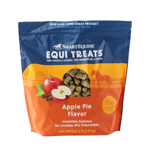 Uckele-SmartEquine-Equi-Treats-Made-with-Timothy-Grass-Sunflower-Meal-High-Fiber-Horse-Treats-Low-ESC-Starch-Bite-Sized-No-Added-Sugar-Cookies-for-Horses-4-LB-4-LB-Apple-Pie Uckele SmartEquine Equi Treats | Made with Timothy Grass & Sunflower Meal | High-Fiber Horse Treats | Low ESC & Starch | Bite-Sized | No Added Sugar | Cookies for Horses | 4 LB (4 LB, Apple Pie) - Image 1