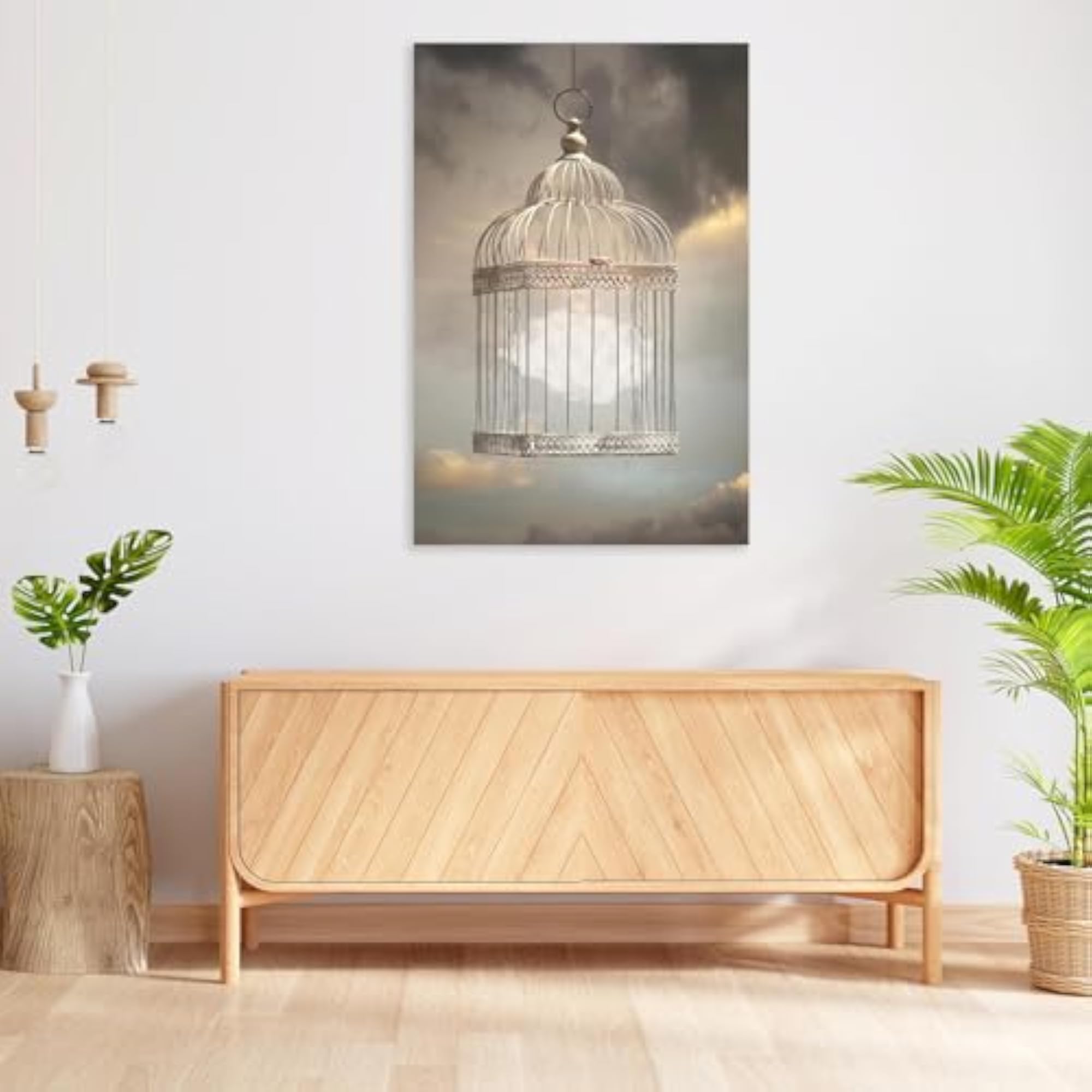 Cloud Inside A Cage D2 Peel & Stick Vinyl Wall Sticker