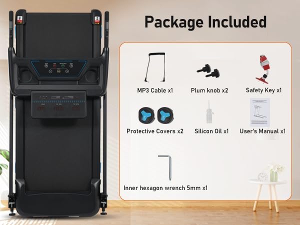 Caminadora Plegable 3.0HP con Inclinación, Capacidad 300 lbs miniatura 9
